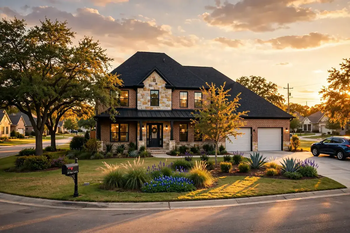 Residential roof in the Dallas, TX area