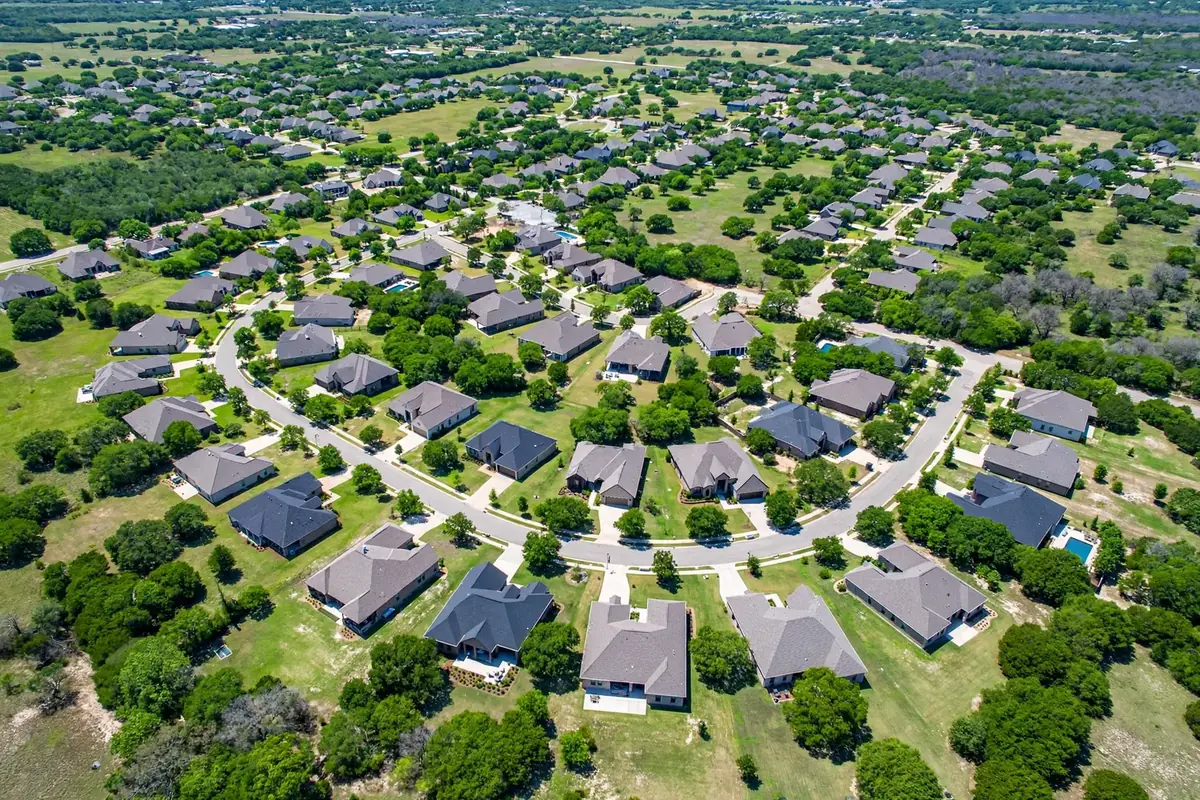 Aerial view of homes in Sunnyvale, TX