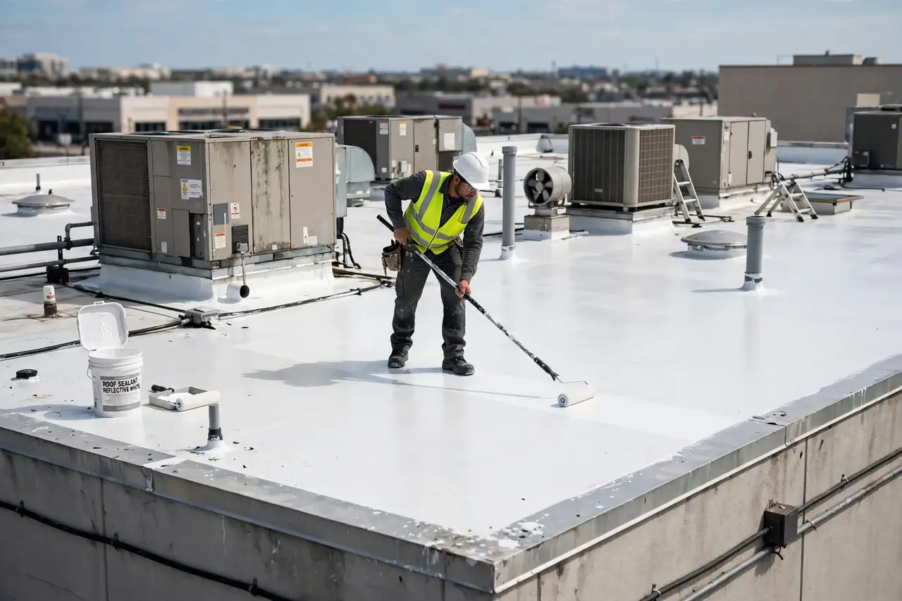 Flat roofing Dallas TX — membrane roof coating